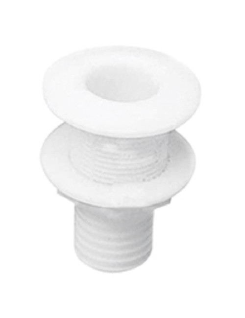 PASACASCO blanco 1 1/2" con conector para manguera 32mm, Rosca L55mm