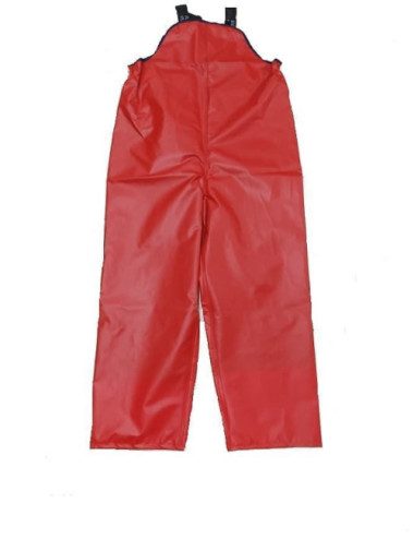 Pantalón peto GALICIA MARITIMA Gavina con tirantes impermeable reforzado en color rojo