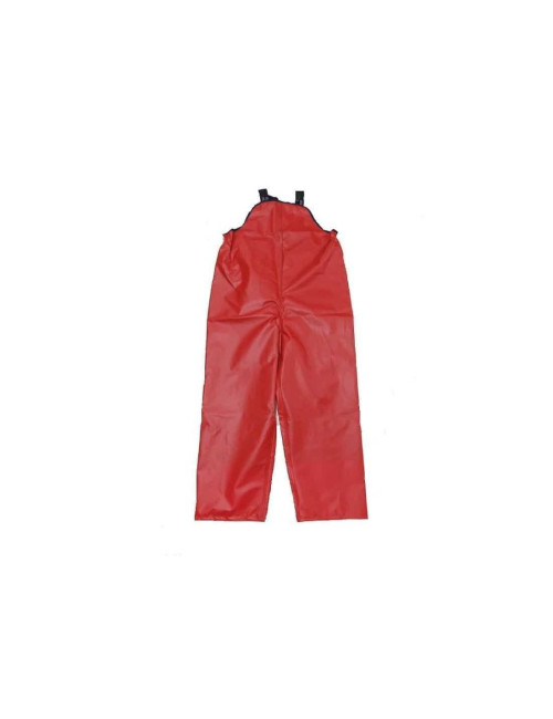 Pantalón peto GALICIA MARITIMA Gavina con tirantes impermeable reforzado en color rojo