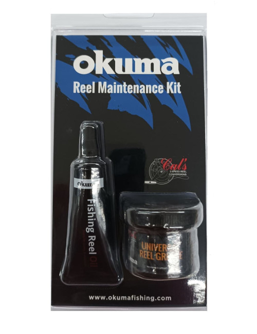 Kit Grasa + Aceite OKUMA para mantenimiento de carretes