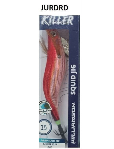 Jibionera WILLIAMSON Squid Jig KILLER plomada Scales REd