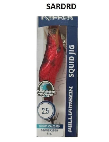 Jibionera WILLIAMSON Squid Jig KILLER plomada Scales REd