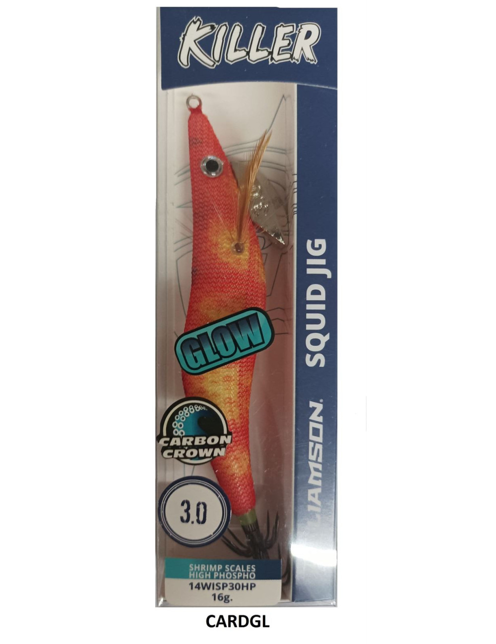 Jibionera WILLIAMSON Squid Jig KILLER plomada Scales High Phospho