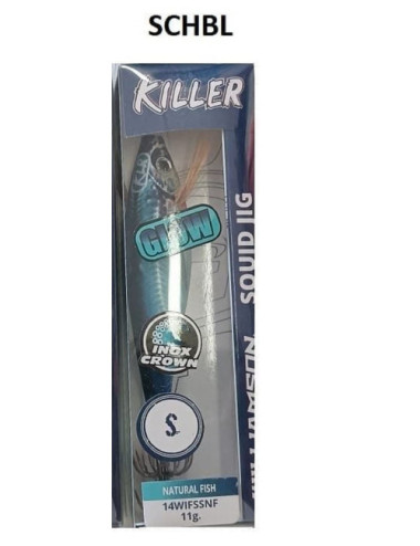 Jibionera WILLIAMSON Killer Squid Jig Glow Natural Fish