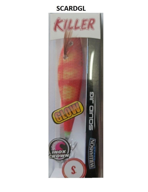 Jibionera WILLIAMSON Killer Squid Jig Glow Fish Scales