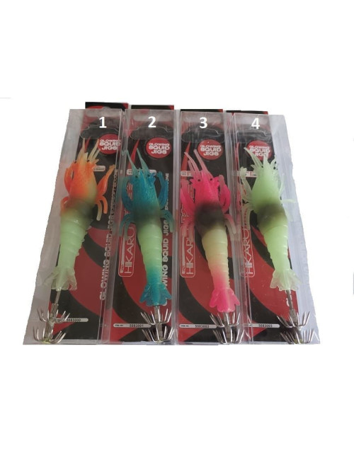 jibionera HIKARU Glowing Squid Jigs camarón 20 g