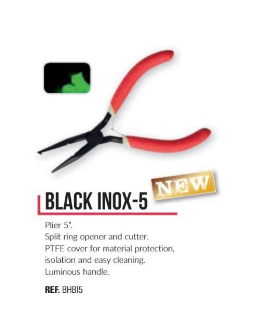 HART Alicates Black Inox-5 mango luminoso, abre anillas y corta hilos