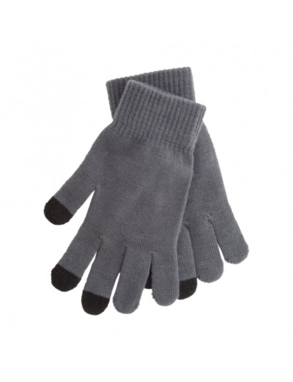 Guantes de LANA Táctil ACTIUM gris/negro