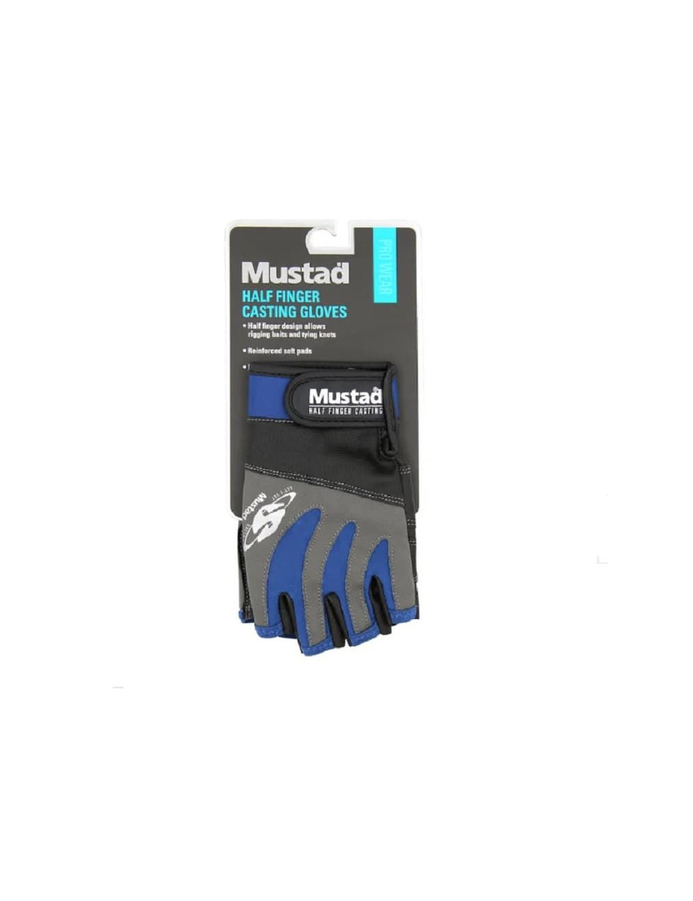 Guante MUSTAD para pesca HALF FINGER de medio dedo