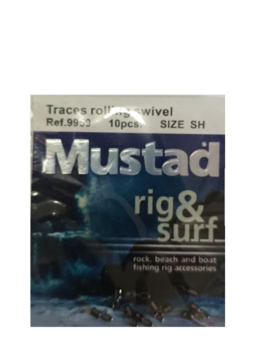 Giratorio MUSTAD Traces Rolling Swivel Talla SH 10 piezas