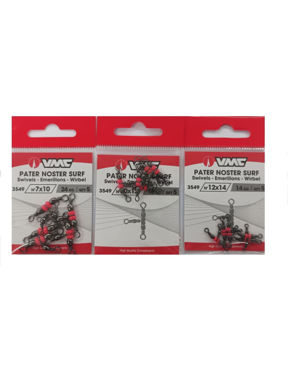 Émerillon pêche paternoster BLACK NICKEL SW x5 Émerillon pêche paternoster BLACK NICKEL SW x5