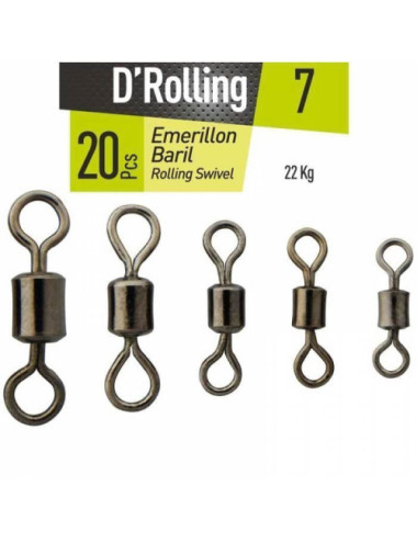 Emerillón DAIWA Baril D´Rolling 20 piezas