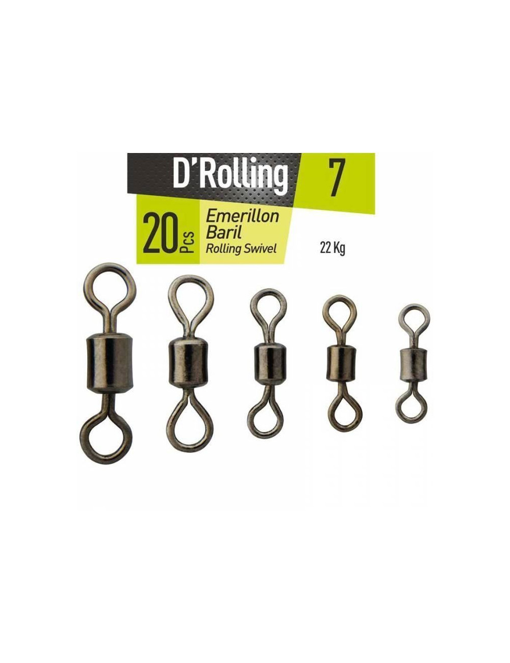 Emerillón DAIWA Baril D´Rolling 20 piezas