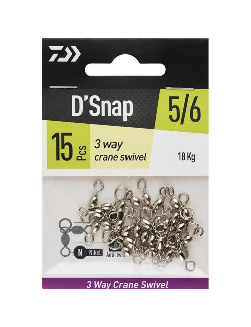 Emerillón DAIWA 3 Way Crane Swivel D´Snap