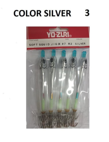 Señuelo YO-ZURI Soft Squid Jig para la pesca de calamar