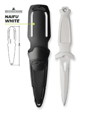 Cuchillo de Buceo C4 CARBON Naifu White