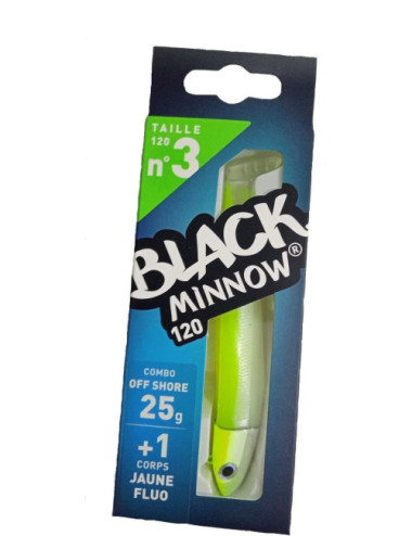 Combo BLACK MINNOW Nº 3 Off Shore T120 25 g