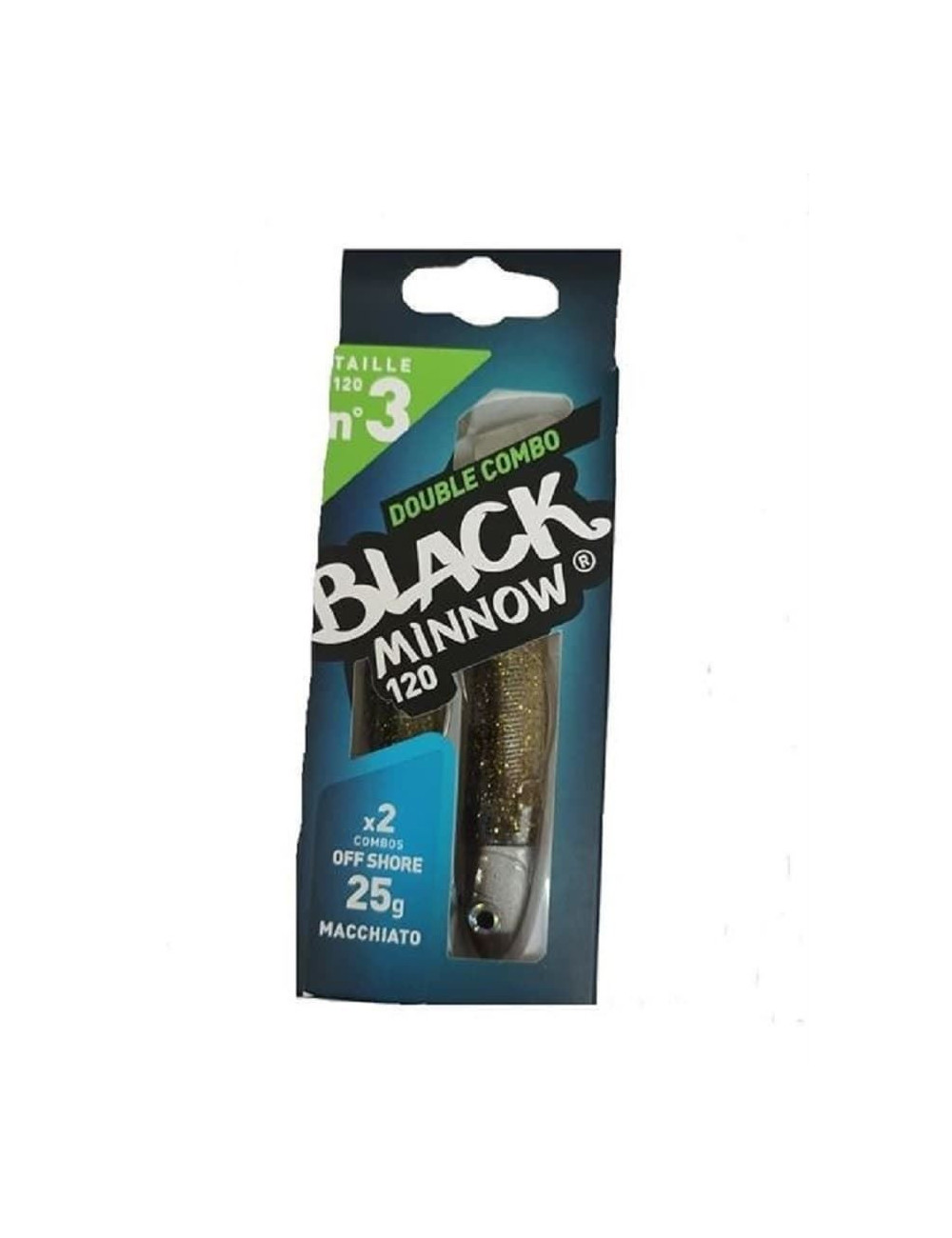 Combo BLACK MINNOW Nº 3 Doble Combo Off Shore 25 g T120