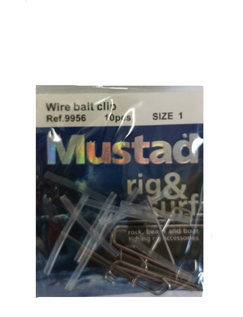 Clip MUSTAD Wire Bait Clip T1 10 unidades