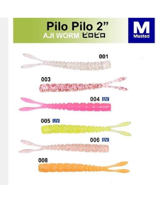 Cebo artificial MUSTAD Micro Finesse PILO-PILO Split Tail de cola partida