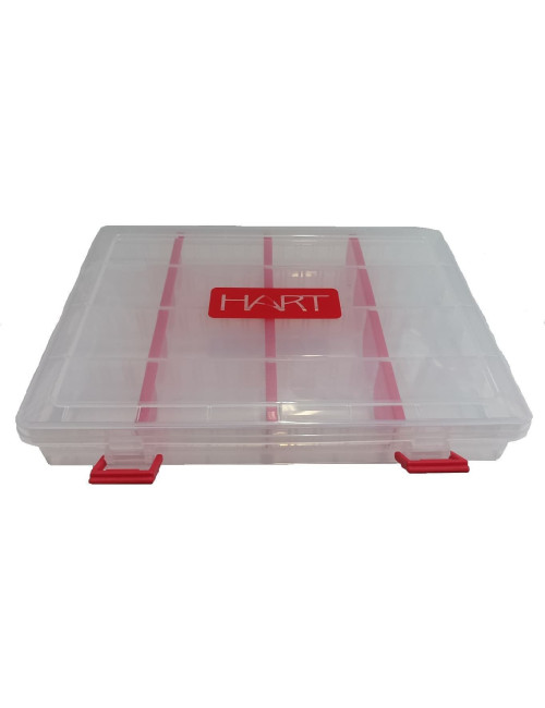 Caja de plástico HART M4300A para accesorios de pesca con compartimentos