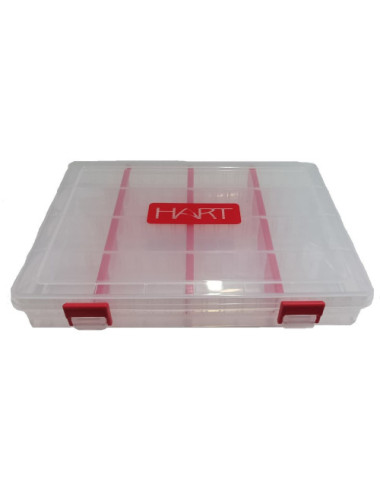 Caja de plástico HART M4300A para accesorios de pesca con compartimentos