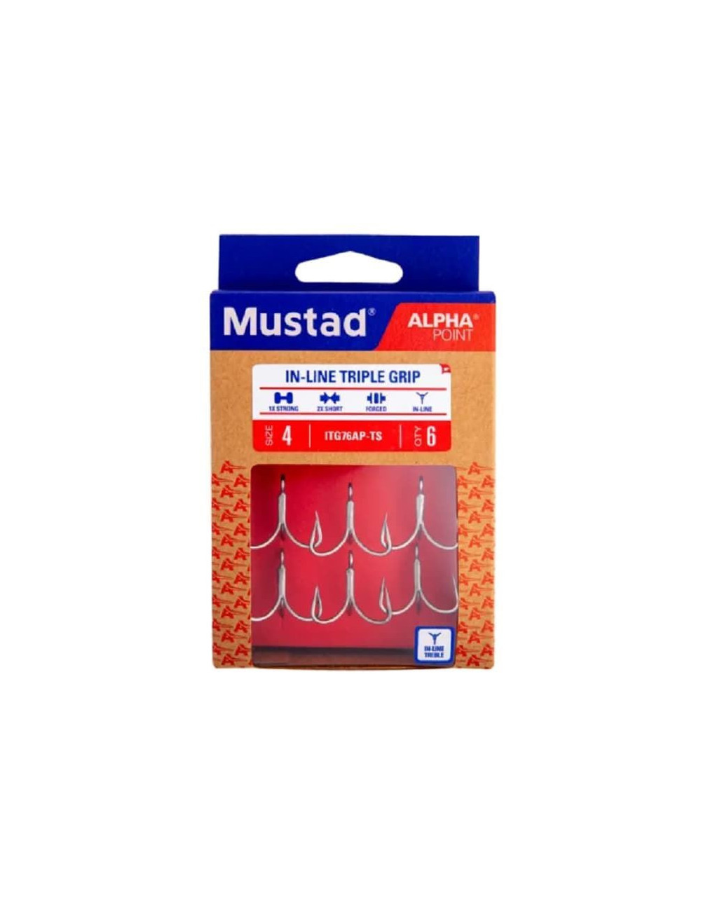 Anzuelo triple MUSTAD ITG76AP 6 unidades