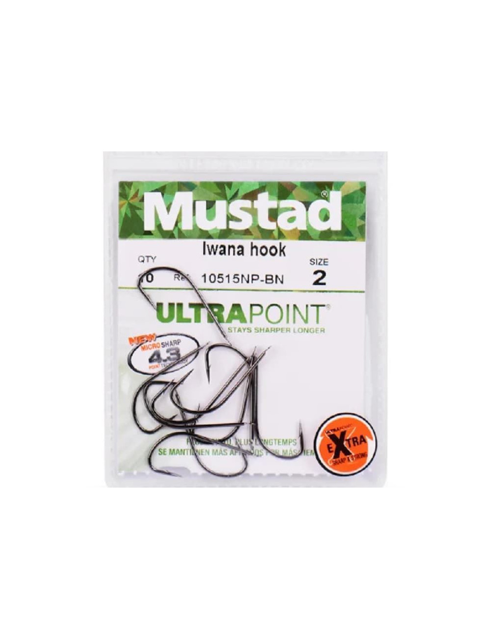 Anzuelo MUSTAD Iwana HOOK 10515NP 10 unidades