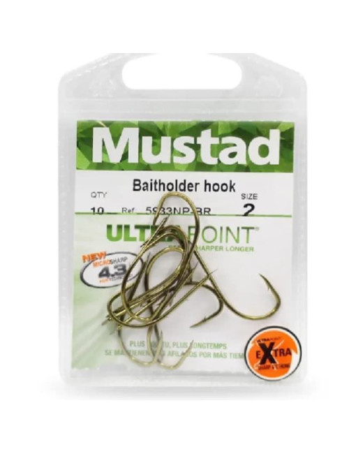 Anzuelo MUSTAD Baitholder HOOK 5933NP-BR 10 unidades