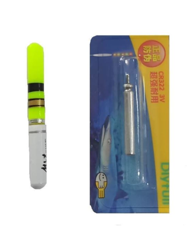 Luz química con pila para pesca de sepia y calamar