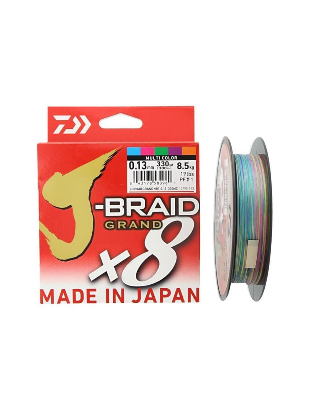 Sedal Trenzado DAIWA  J-Braid Grand X8 multicolor