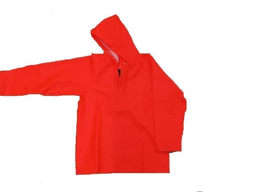 Chaqueta impermeable GALICIA MARITIMA naranja fluor con tejido blando y elástico - Imagen 2